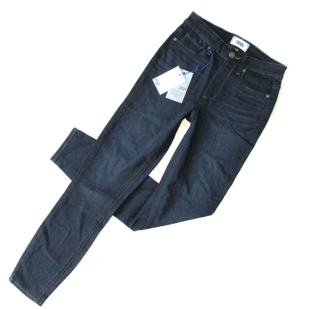 NWT Paige Hoxton High Rise Ankle in Inky Skinny Stretch Jeans 25